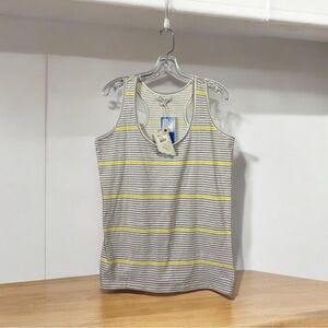 ♦️SALE♦️Oxygen, Striped Racerback Camisole, XL, Gray, White & Yellow 🏃‍♀️‍➡️